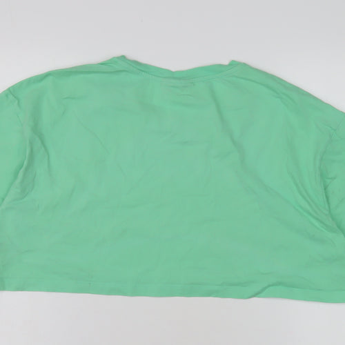 ASOS Women's Green Cropped T-Shirt Size 12
