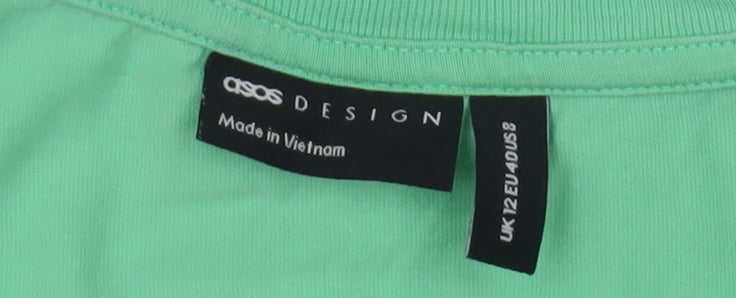 ASOS Women's Green Cropped T-Shirt Size 12