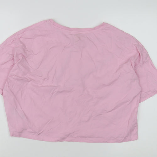 Barbie Women’s Pink Cropped T-Shirt - Small, Classic Casual