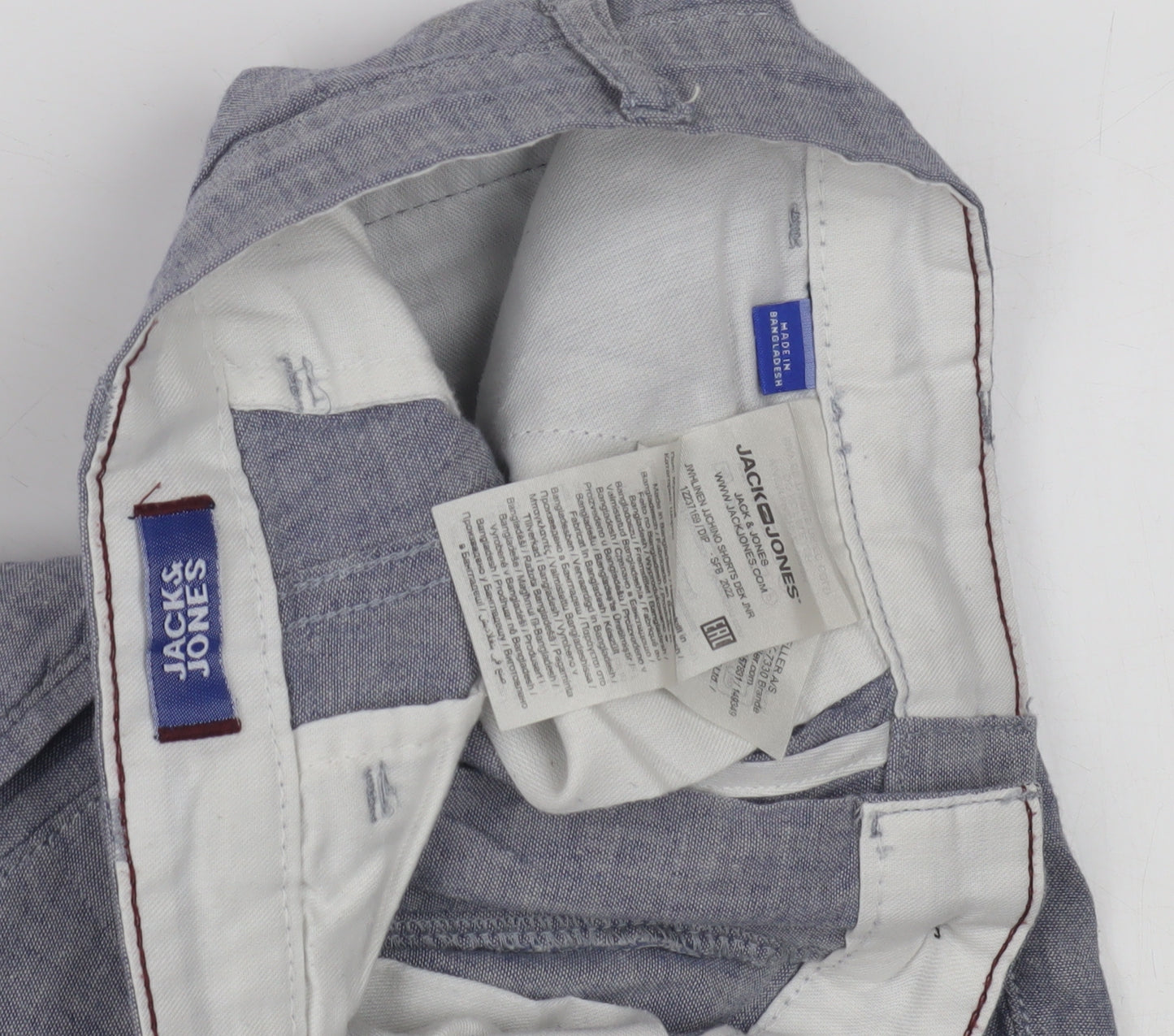 Jack & Jones Boys Grey Chino Shorts, Size M, Classic Style