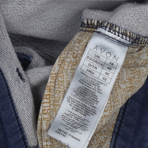 AVON Women's Blue Skinny Jeans, Size 18, Mid Rise