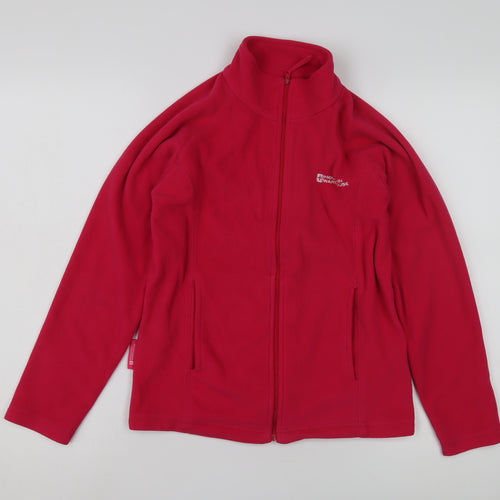 Mountain Warehouse Red Girls' Fleece Track Jacket 11-12Y