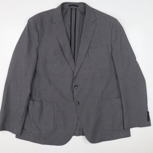Marks and Spencer Men's Blue Check Blazer, Size 46 Reg