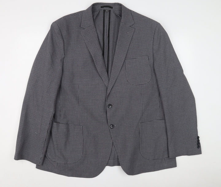 Marks and Spencer Men's Blue Check Blazer, Size 46 Reg