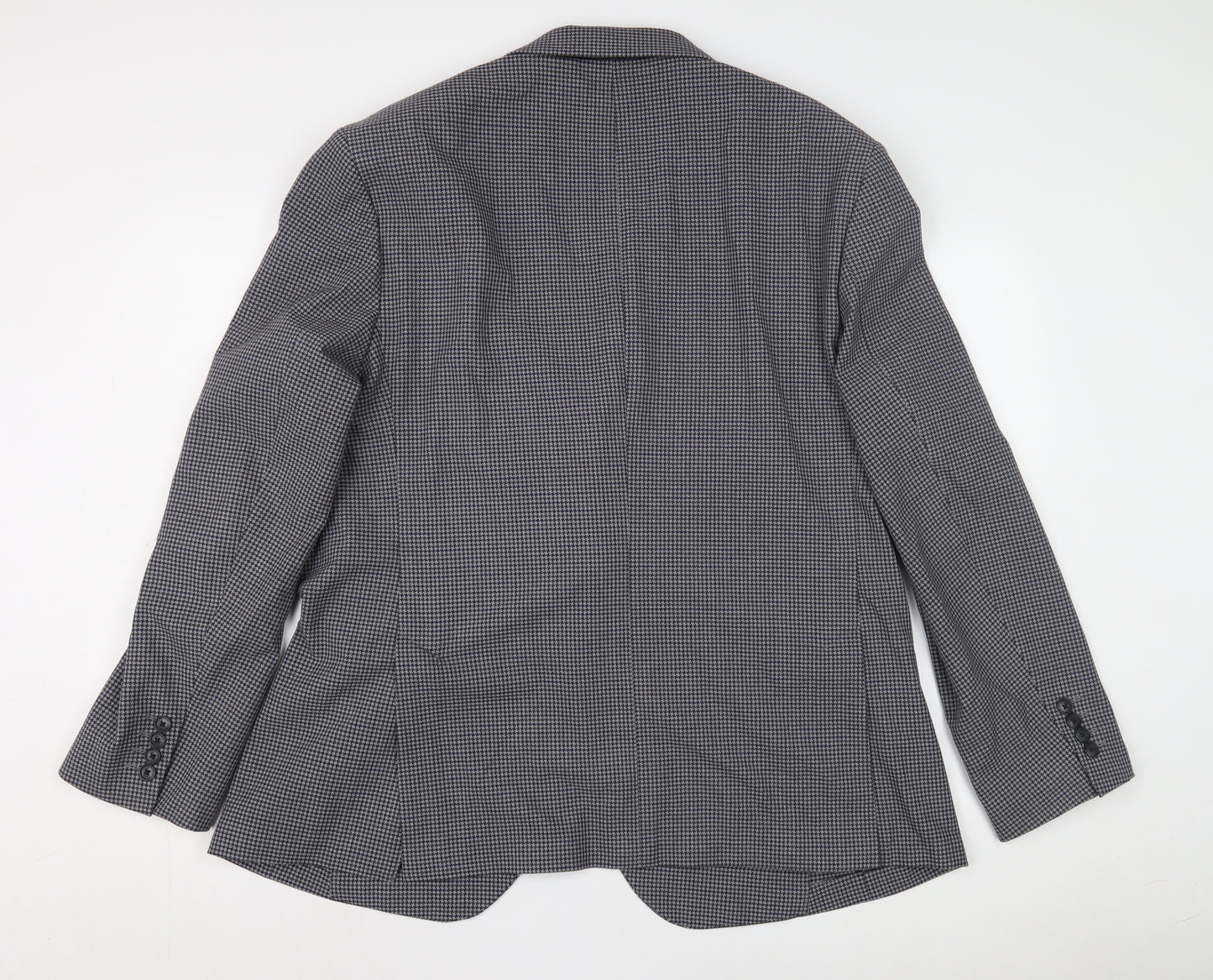 Marks and Spencer Men's Blue Check Blazer, Size 46 Reg