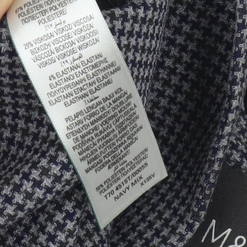 Marks and Spencer Men's Blue Check Blazer, Size 46 Reg
