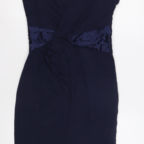 Coast Women's Blue V-Neck Dress Size 10