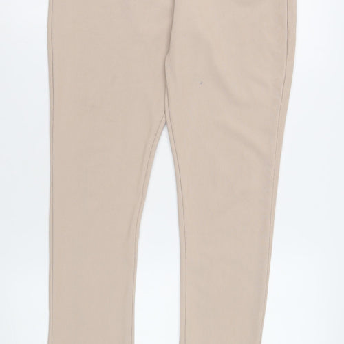 Zara Women's Beige Ankle Trousers XS Slim Fit
