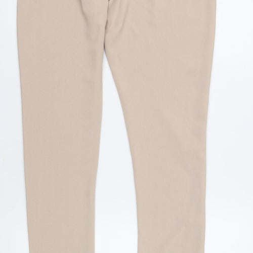 Zara Women's Beige Ankle Trousers XS Slim Fit