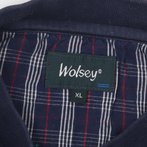 Wolsey Men's Blue XL Cotton Crew Neck T-Shirt