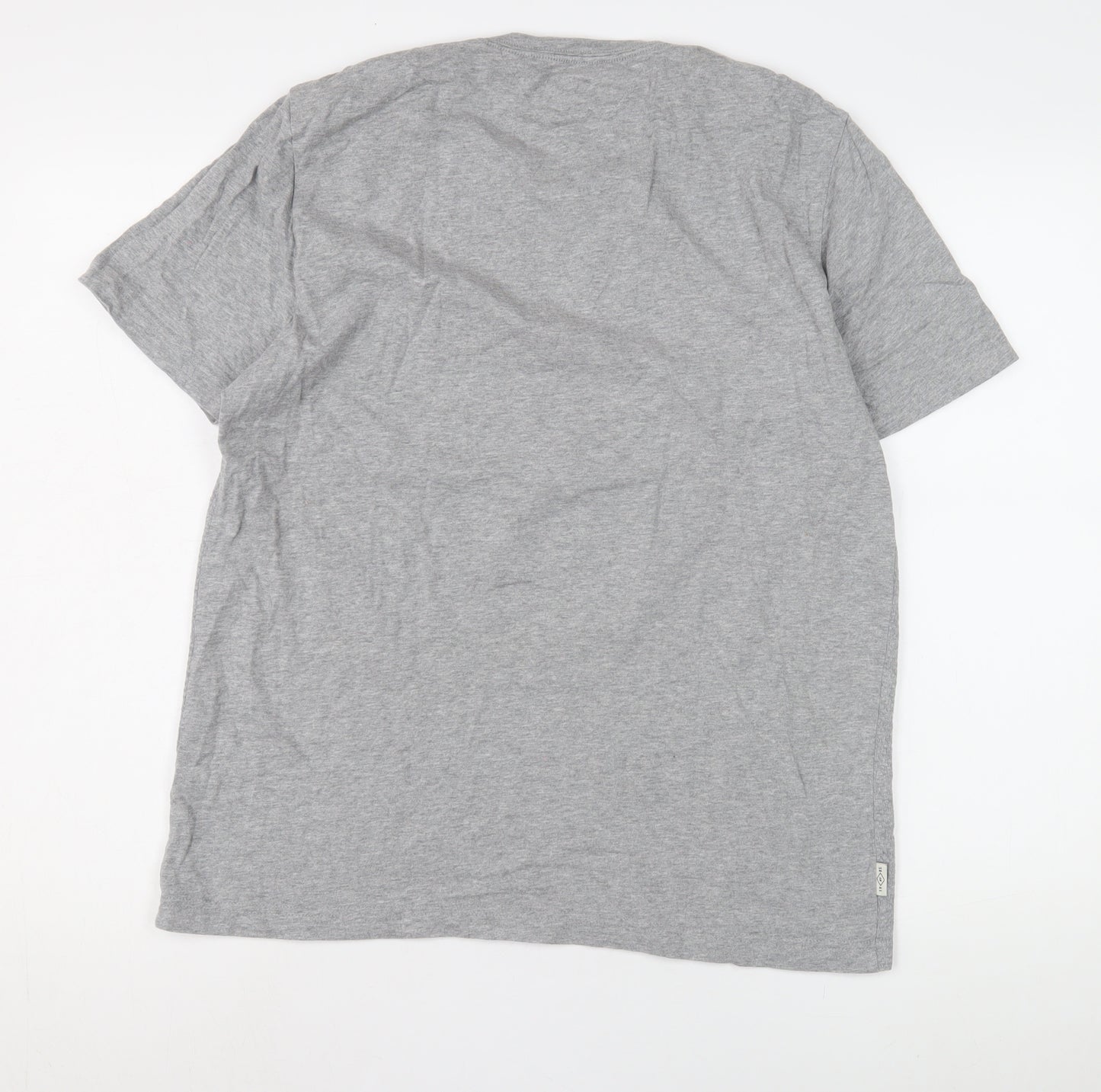 Tommy Hilfiger Men's Grey Striped T-Shirt L