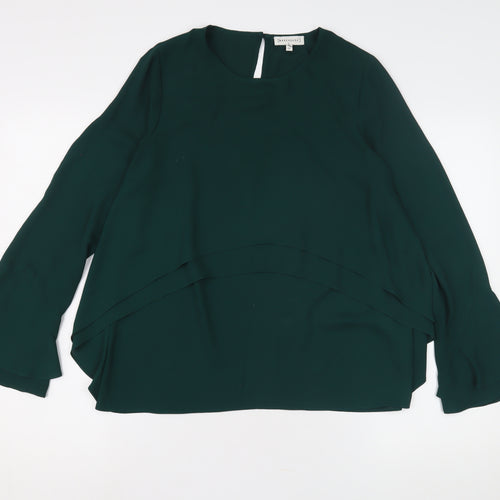 Warehouse Women's Green Long Sleeve Blouse Size 10