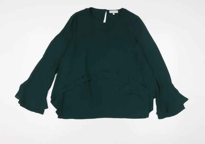 Warehouse Women's Green Long Sleeve Blouse Size 10