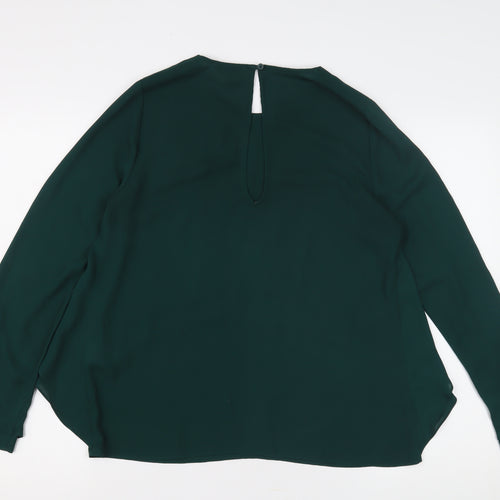Warehouse Women's Green Long Sleeve Blouse Size 10