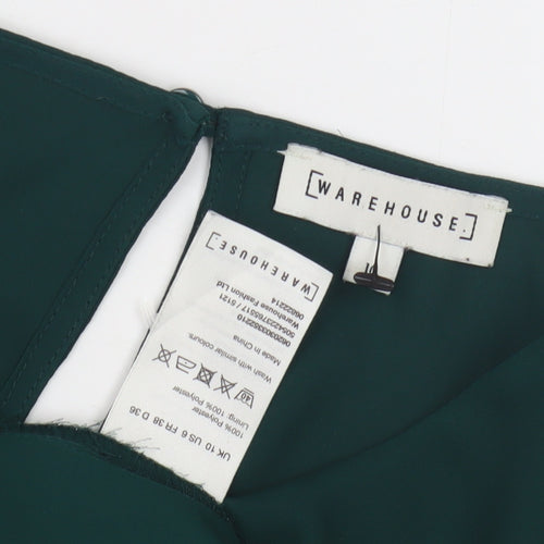 Warehouse Women's Green Long Sleeve Blouse Size 10