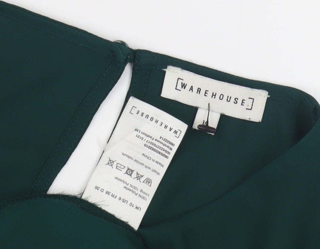 Warehouse Women's Green Long Sleeve Blouse Size 10