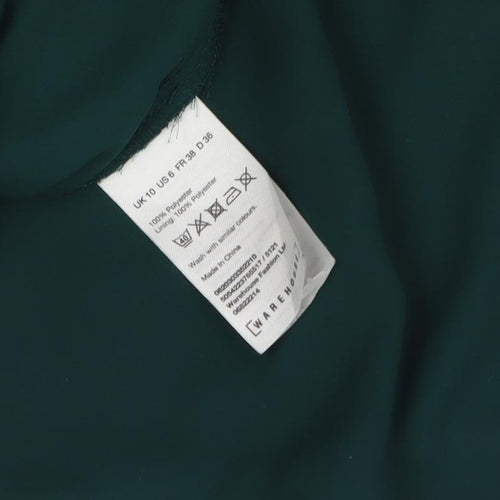 Warehouse Women's Green Long Sleeve Blouse Size 10