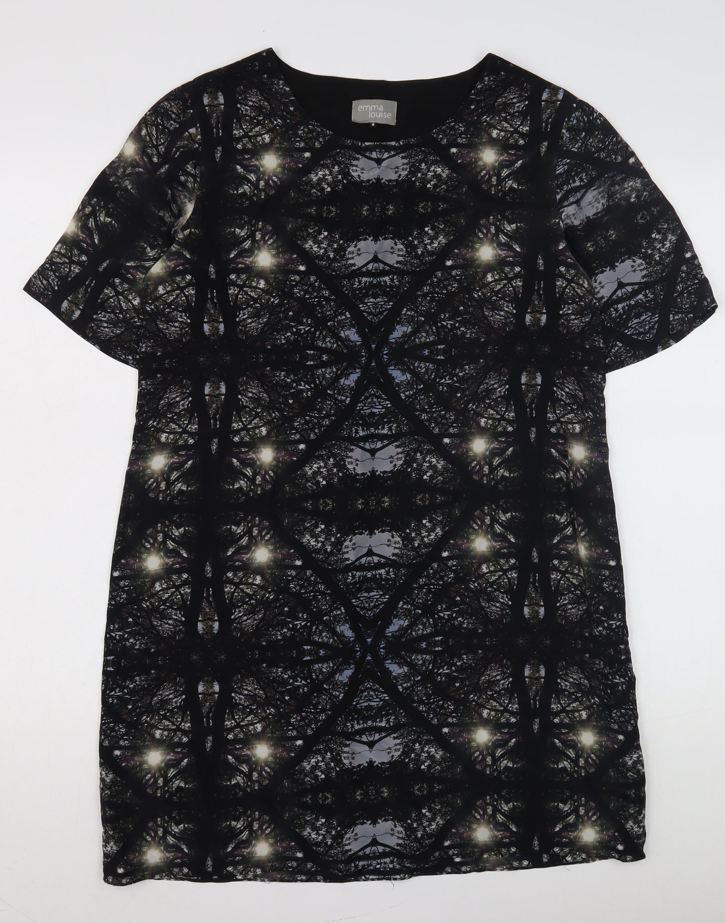 Emma Louise Women's Black Silk Shift Dress Size 8