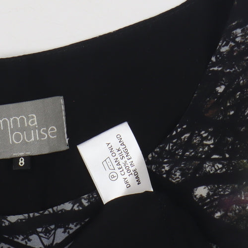 Emma Louise Women's Black Silk Shift Dress Size 8
