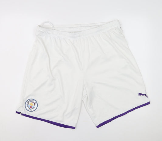 Puma Men's White Athletic Shorts 2XL Football