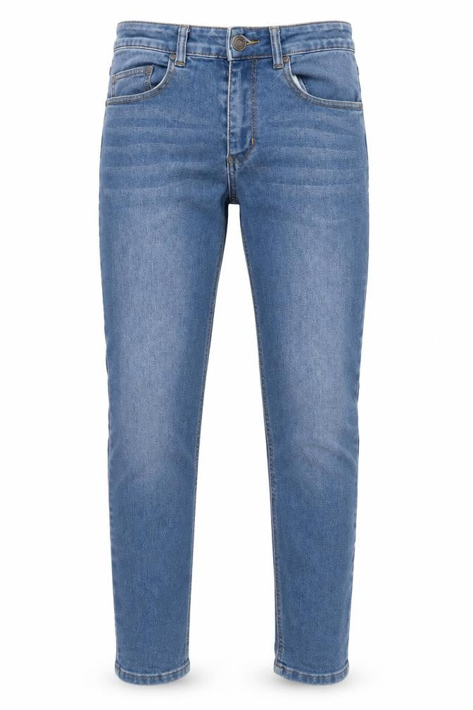 Front view of boohooMAN Men's Blue Skinny Jeans, size 30