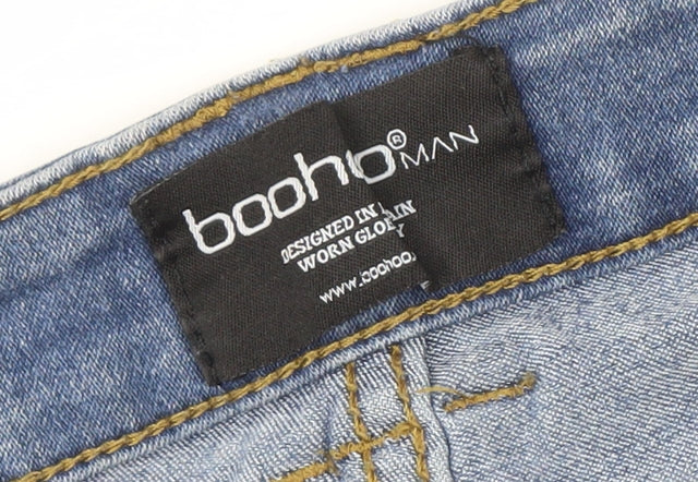 boohooMAN Men's Blue Skinny Jeans Size 30