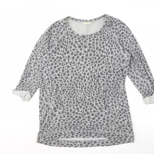 Whistles Women's Grey Animal Print Sweatshirt Size 14