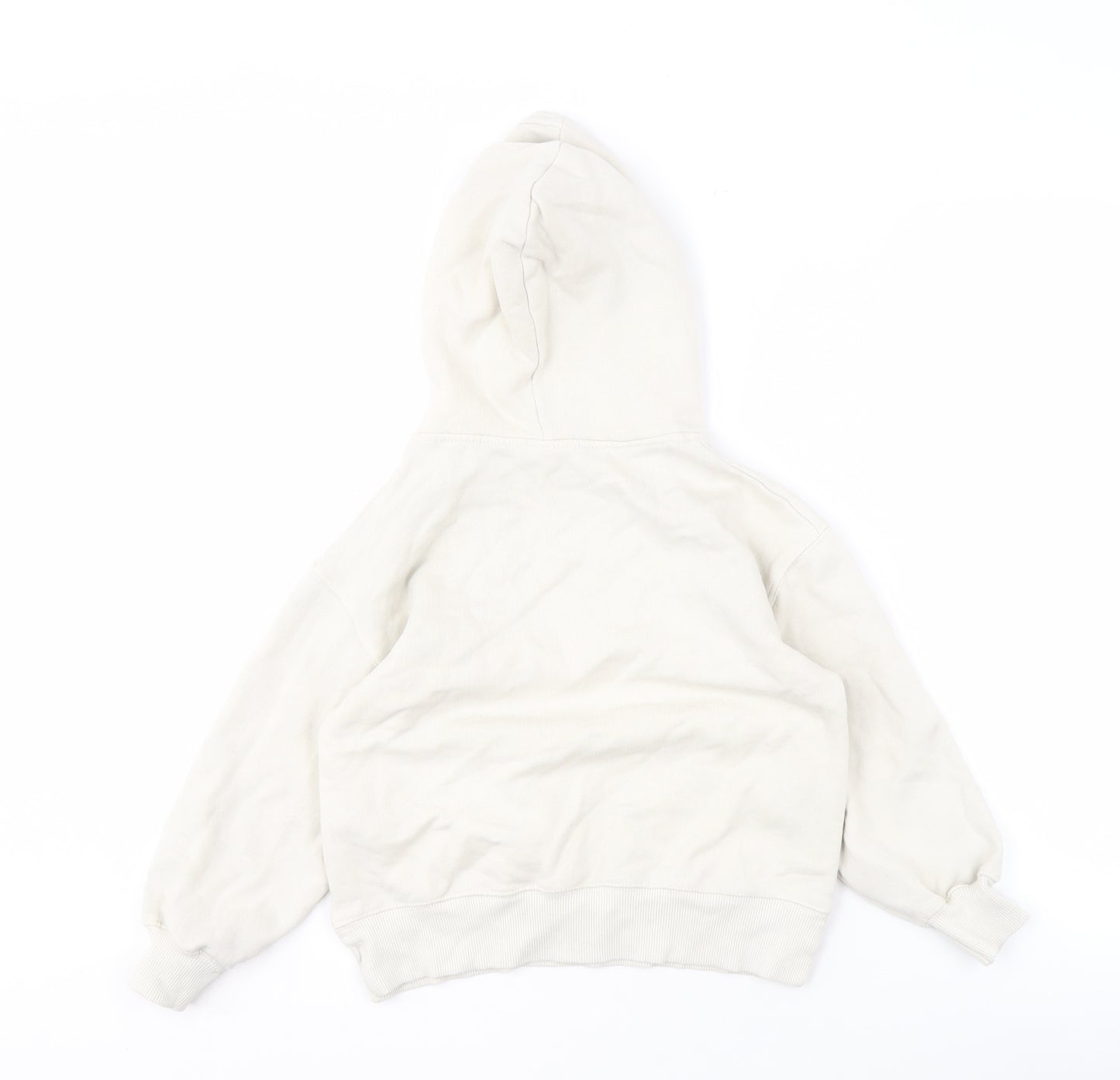 Zara Girls White Graphic Pullover Hoodie UK 8