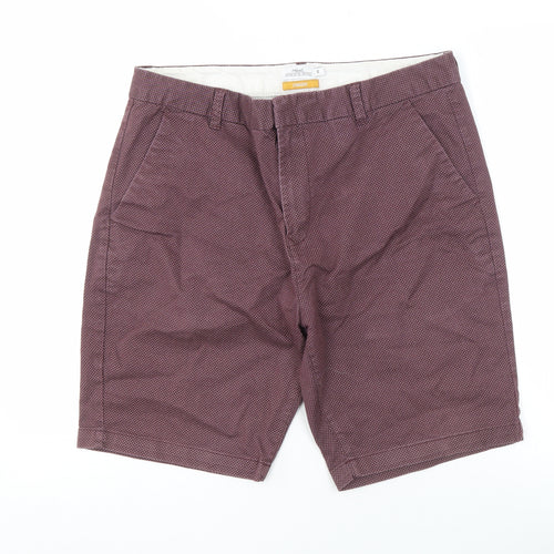 Next Men's Purple Chino Shorts, Size 34, Casual Style