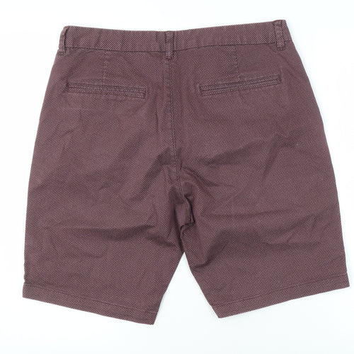 Next Men's Purple Chino Shorts, Size 34, Casual Style