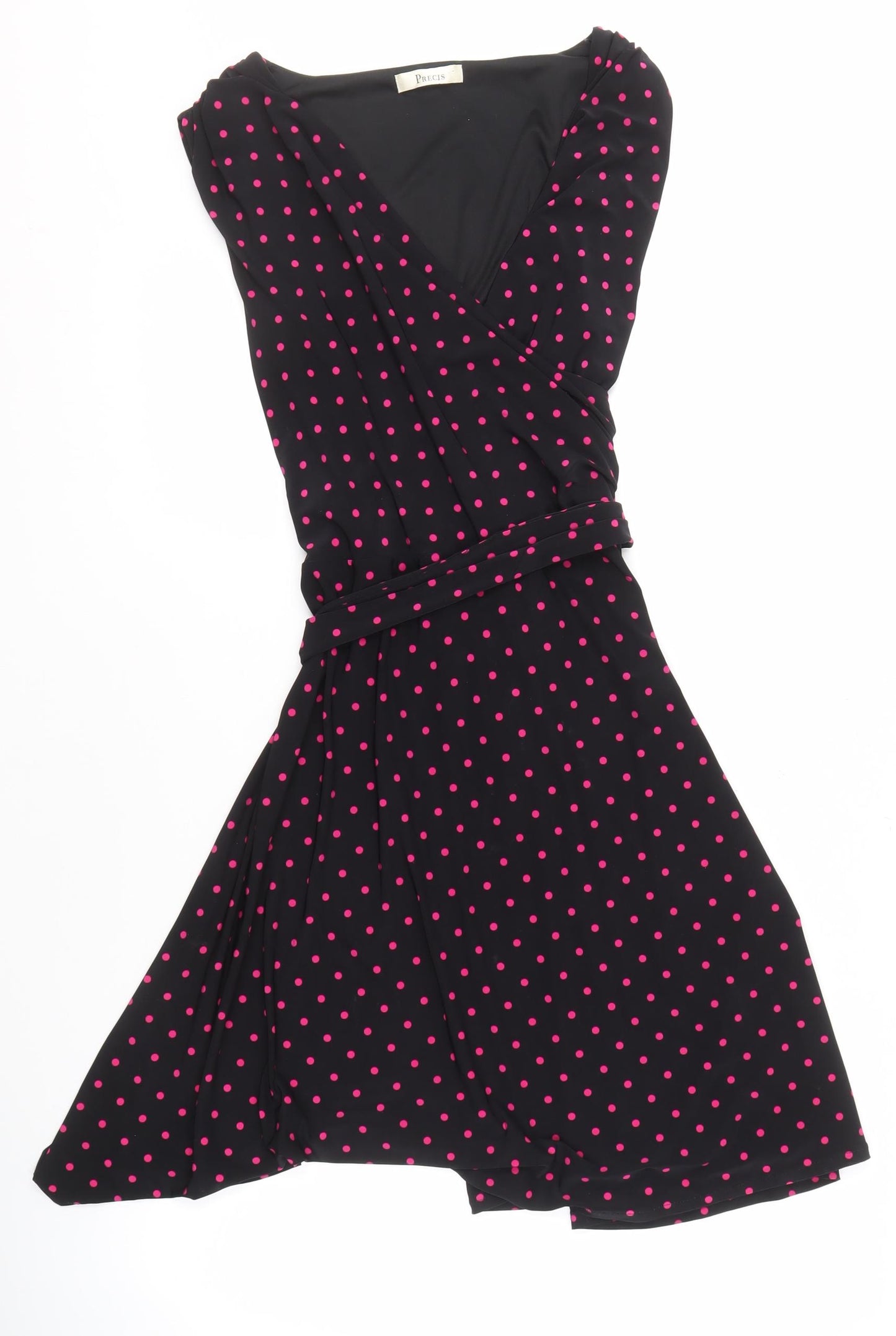 Precis Women's Black Polka Dot A-Line Dress