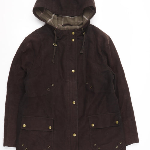 Lakeland Women's Brown Hooded Coat Size 14