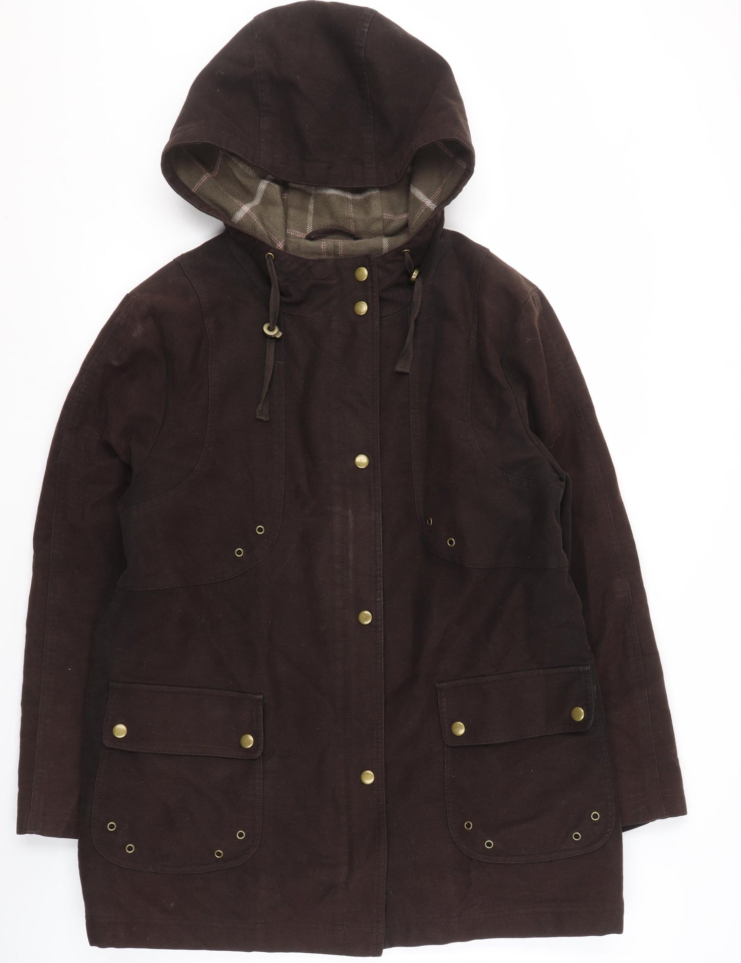 Lakeland Women's Brown Hooded Coat Size 14
