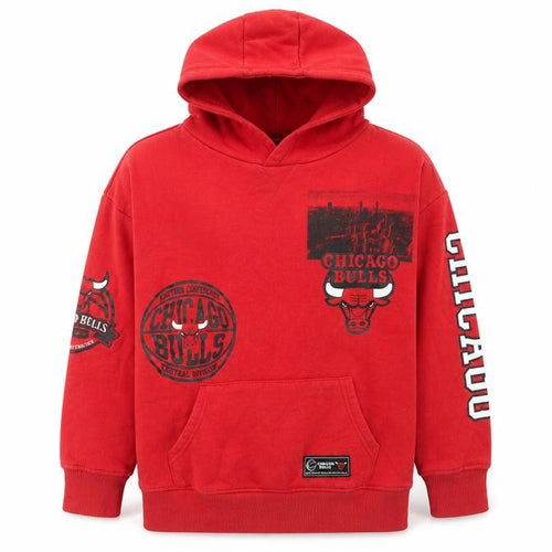 NBA Boys Red Chicago Bulls Hoodie 9-10Y Pullover Sports