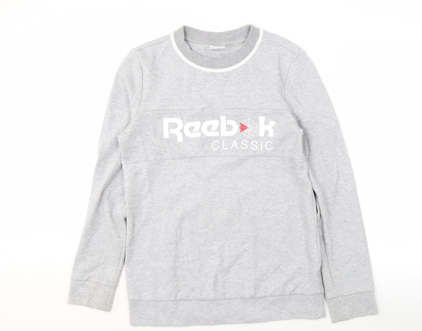 Reebok Men's Grey Pullover Sweatshirt, Size S