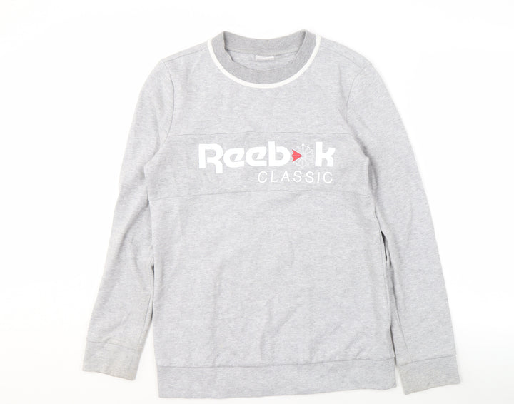 Reebok Men's Grey Pullover Sweatshirt, Size S