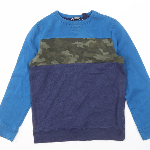 Lands' End Boys Blue Camouflage Sweatshirt 12-14 Years
