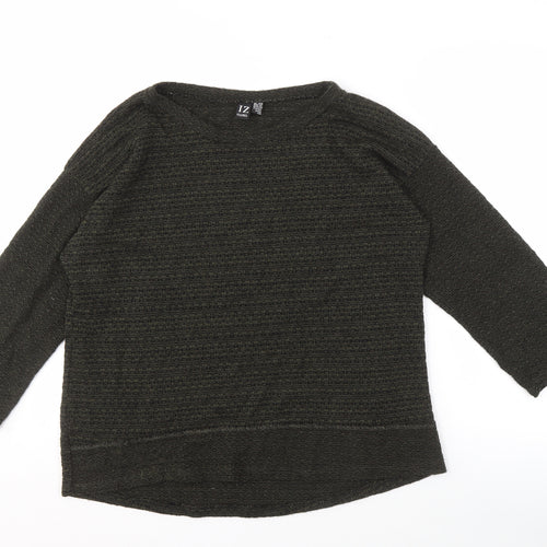 Izabel London Women's Black Boat Neck Jumper S