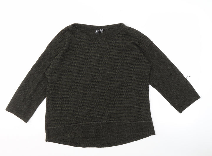 Izabel London Women's Black Boat Neck Jumper S