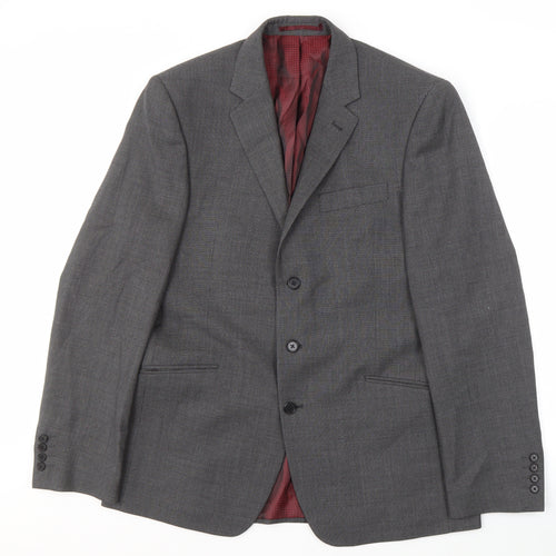 Next Men's Grey 42L Wool Blazer, Formal Jacket