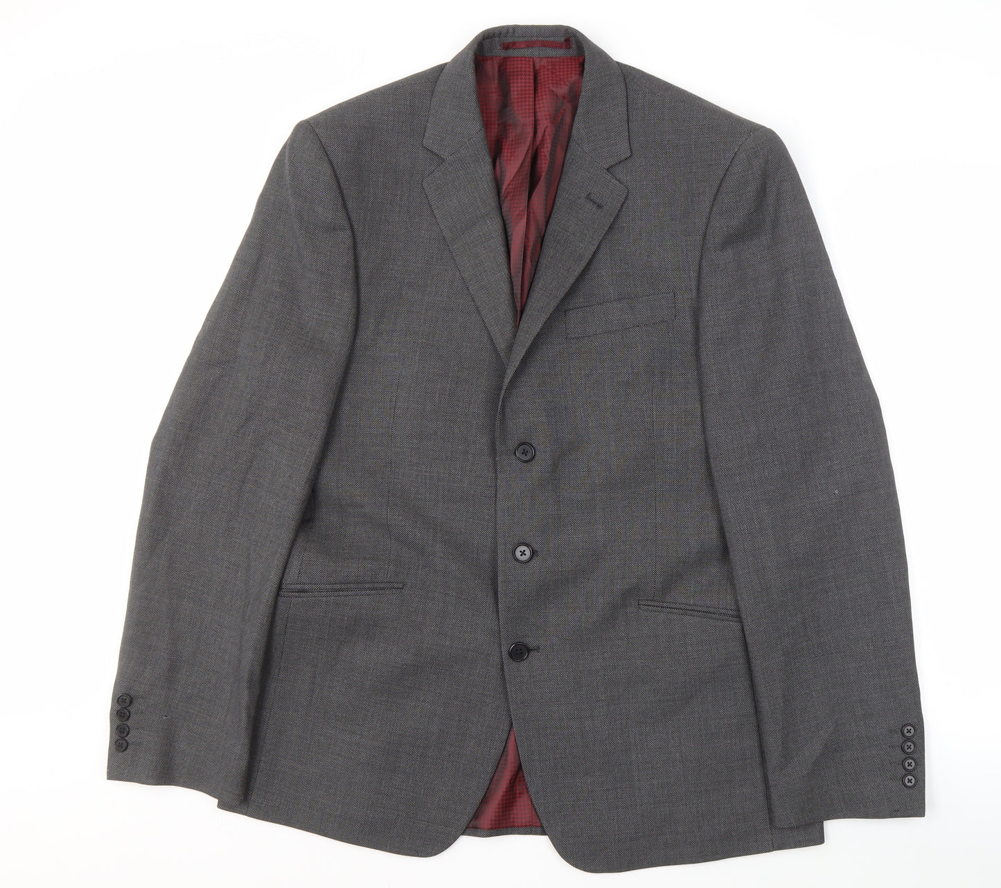 Next Men's Grey 42L Wool Blazer, Formal Jacket