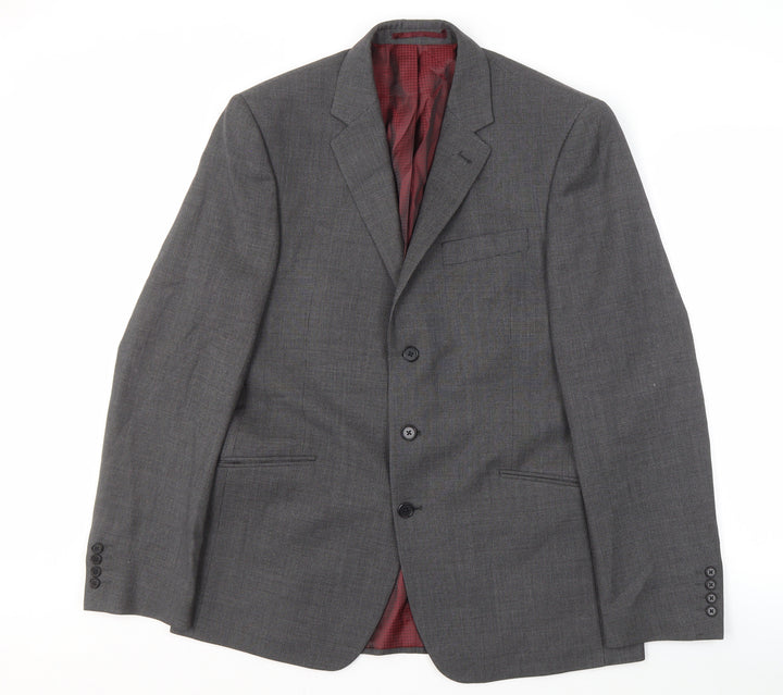 Next Men's Grey 42L Wool Blazer, Formal Jacket