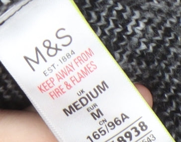 Marks and Spencer Women's Black Plaid Pullover Jumper