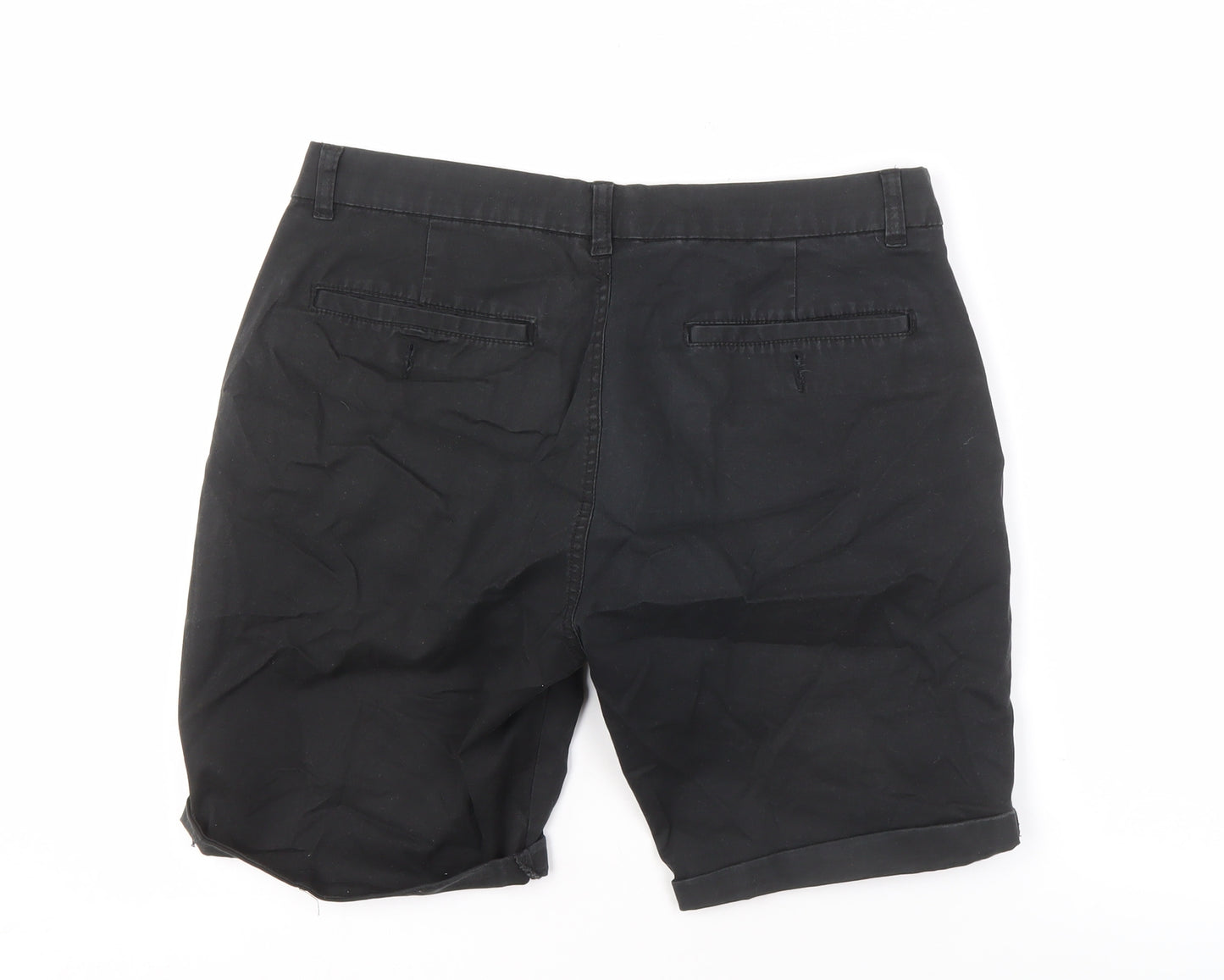 ASOS Men's Black Chino Shorts - Size 32, Regular Fit