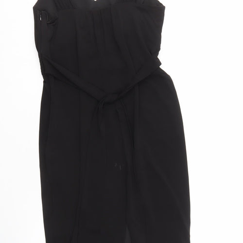 Coast Women's Black Size 12 Elegant Pleated Dress
