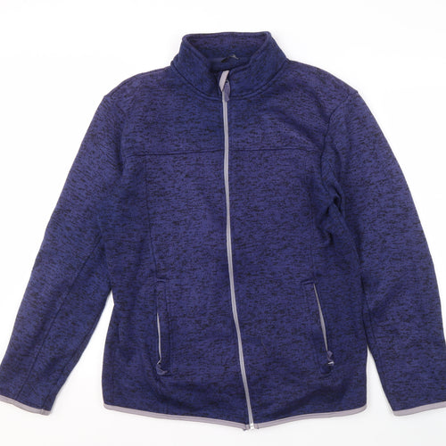 Crane Men's Blue Basic Jacket, Size L, Stand-Up Collar