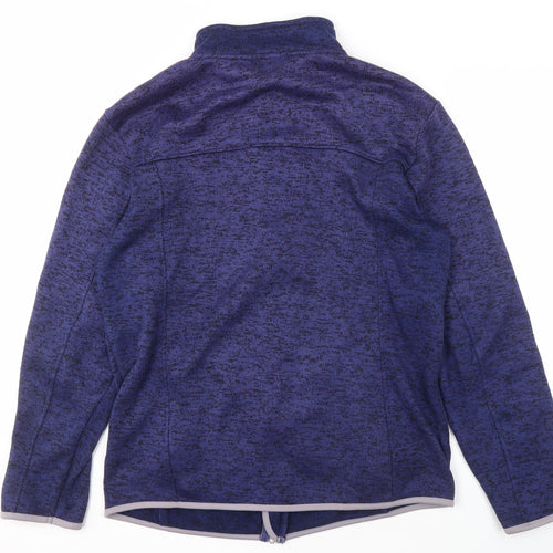 Crane Men's Blue Basic Jacket, Size L, Stand-Up Collar