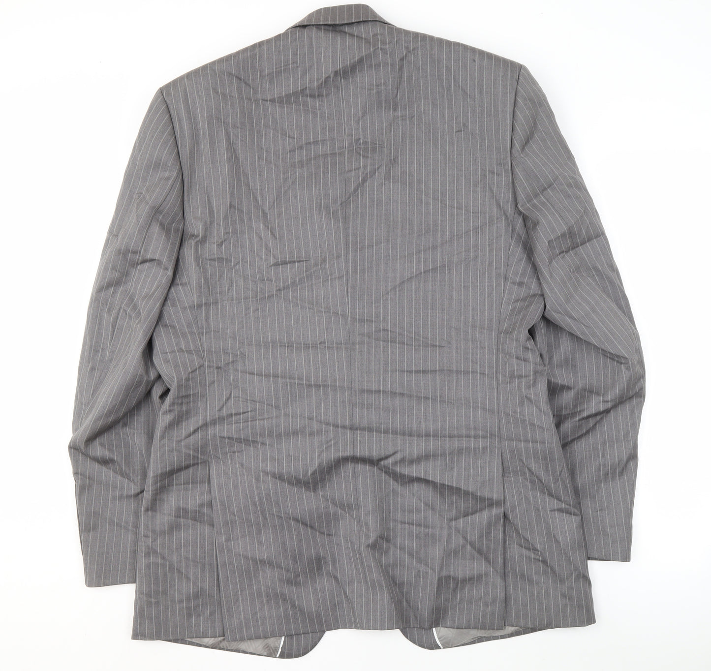 Jeff Banks Grey Striped Men's Suit Jacket 42 Long