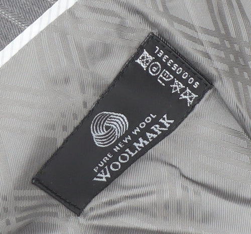 Jeff Banks Grey Striped Men's Suit Jacket 42 Long