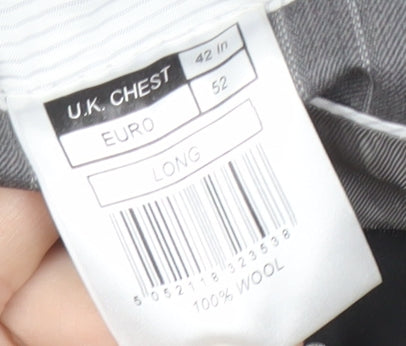 Jeff Banks Grey Striped Men's Suit Jacket 42 Long